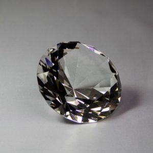 Średni diament grawerowany prezent na rocznicę 8x5,5cm 02-0