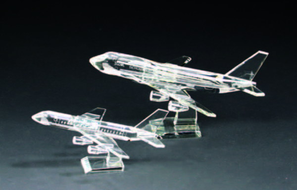 13016 Nagroda dla Pilota Kryształowy Samolot Statuetka Grawerowana 20cm-0