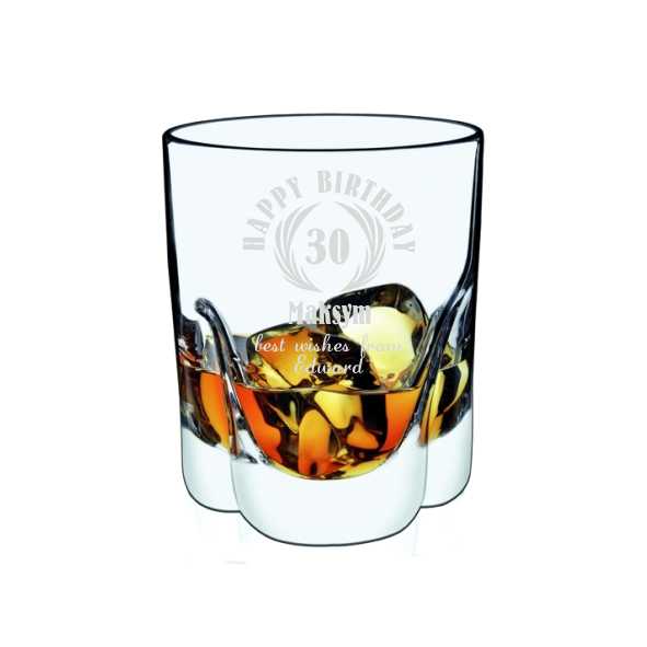 Szklanki do Whisky Krosno Virgo 250ml kpl. 6 szt. Grawerowany Prezent dla Mężczyzny. 9,5cm-0