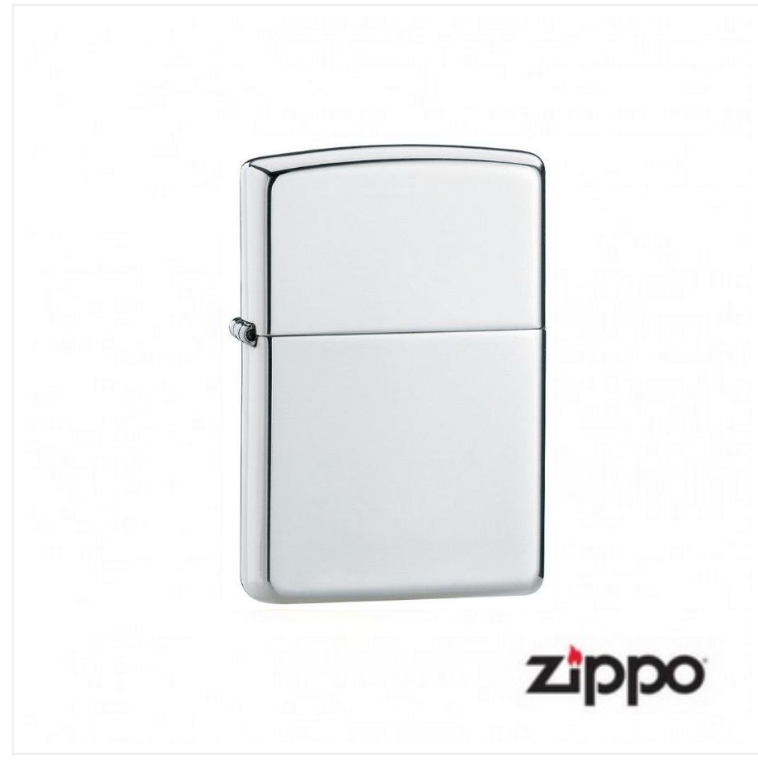 Zippo High Polish Chrome GRAWEROWANA. 3.5x5.5x1cm. 0.055kg-0
