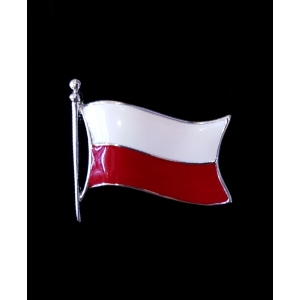 Broszka Patriotyczna Flaga Polski emaliowana – grawerowany prezent dla 3x3cm-0
