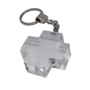 4012 kryształowy brelok krzyż grawerowany prezent dla ratownika medycznego