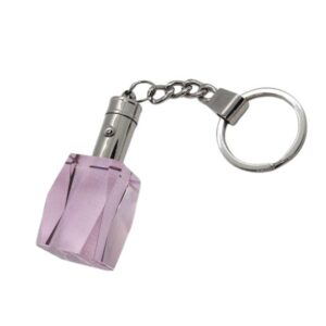 4007 kryształowy różowy brelok grawerowany prezent dla dziewczyny