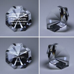 3003 duży diament grawerowany personalizowany prezent na rocznicę ślubu 12x9,5cm