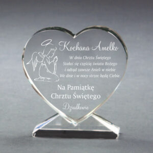 LC252 Grawerowana pamiątka Chrztu Świętego 17x15 cm