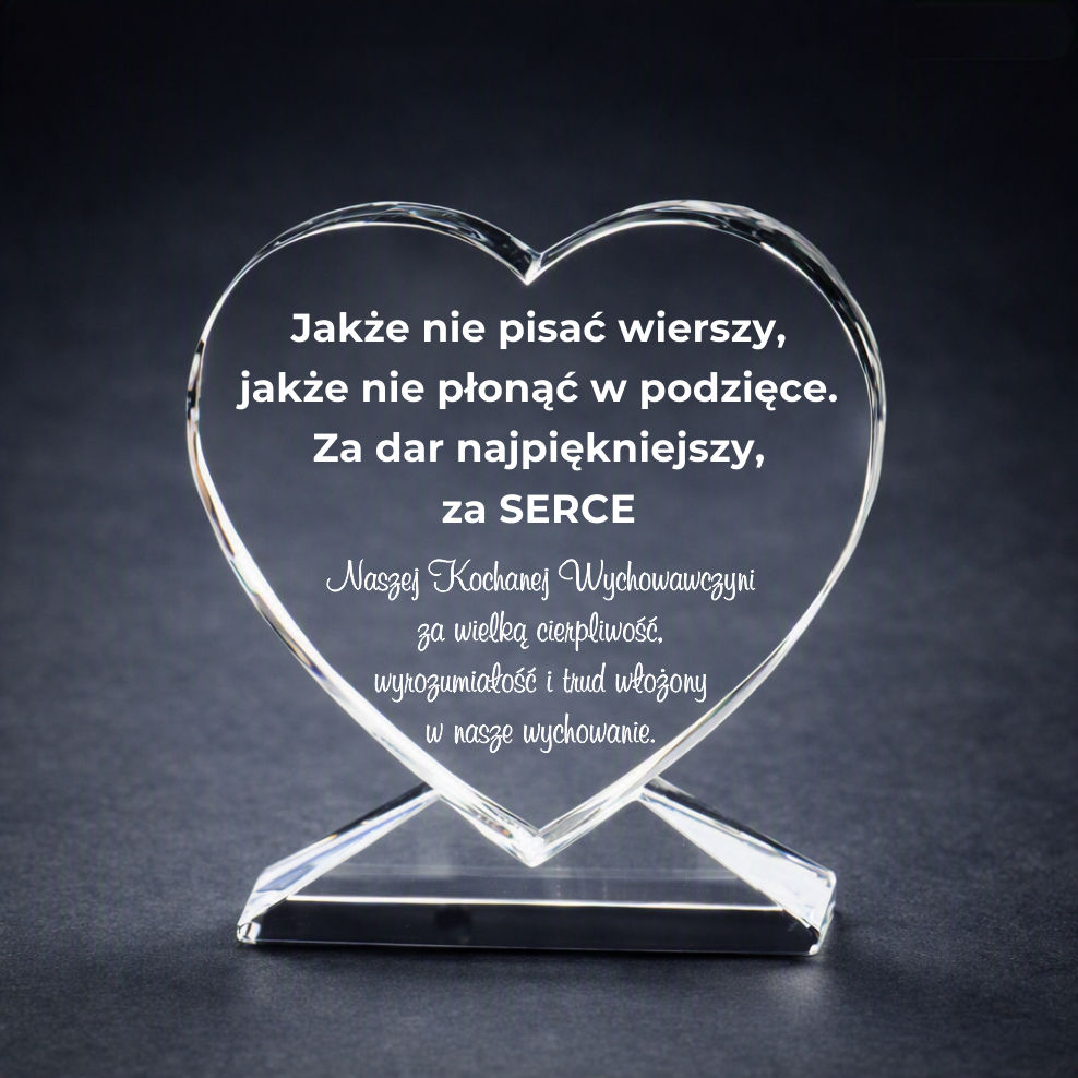 LC252 grawerowany prezent dla nauczyciela, prezent na zakończenie roku szkolnego 17x15cm