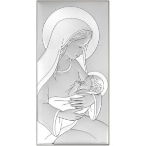Grawerowany obrazek Matka Boska Karmiąca  18x9 cm  6821/2X