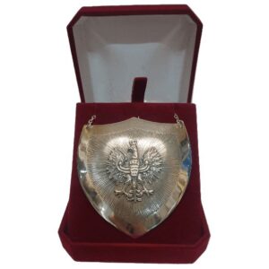 Klasyczny srebrny ryngraf Orzeł Polski grawerowany 6,7x6,5 cm 18,4g R03