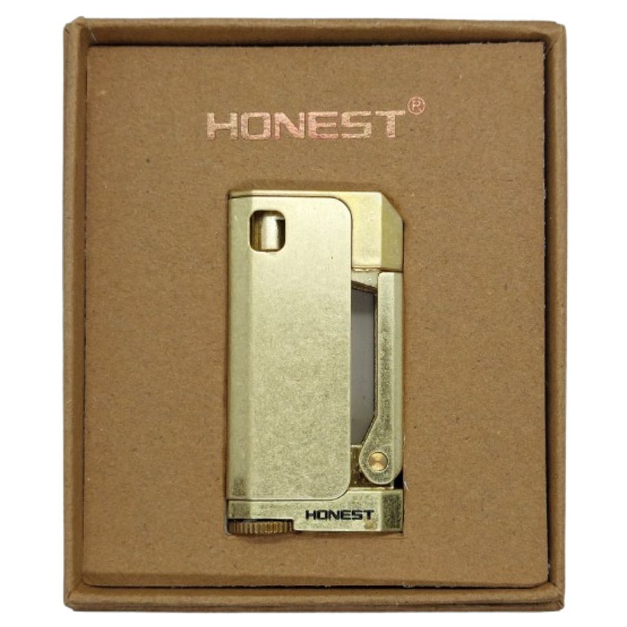 Honest zapalniczka benzynowa grawerowana złota 6x3x1,5cm - obrazek 5