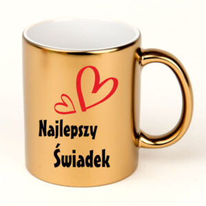 Złoty kubek prezent dla najlepszego świadka i świadkowej 325ml
