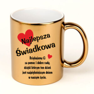 Kubek ze zdjęciem i dedykacją. Prezent dla najlepszego świadka i świadkowej. 325ml
