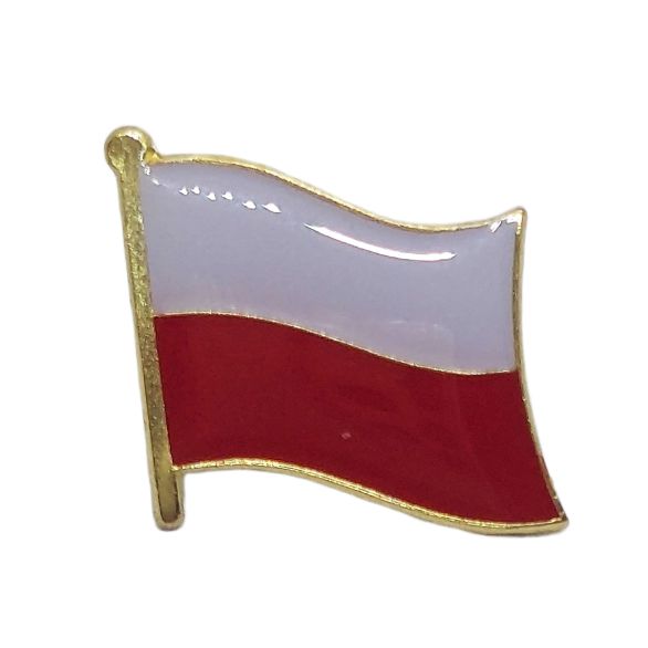 Grawerowana wpinka Flaga Polski 1,5x1,5 cm