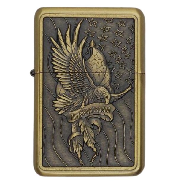 Grawerowana zapalniczka benzynowa z orłem 5,8x3,8x1,5cm w04