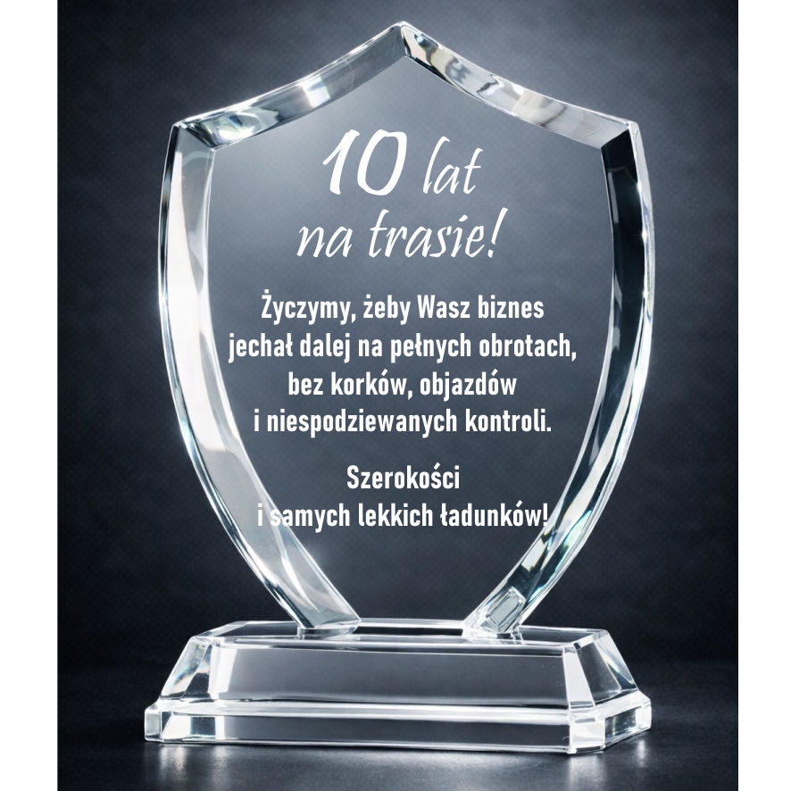 172 grawerowany elegancki prezent dla kierowcy, firmy transportowej i przewoźnika 23x16cm